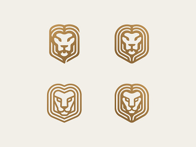 Lions animal big cat exploration gold icon king lion logo mark symbol