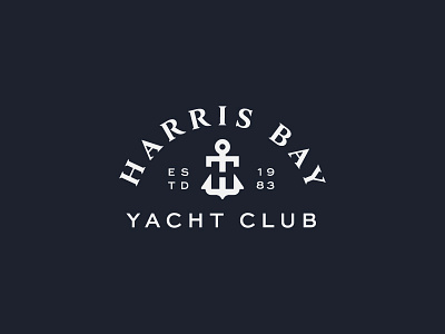 Harris Bay Yacht Club anchor bay boat club icon logo mark symbol yacht