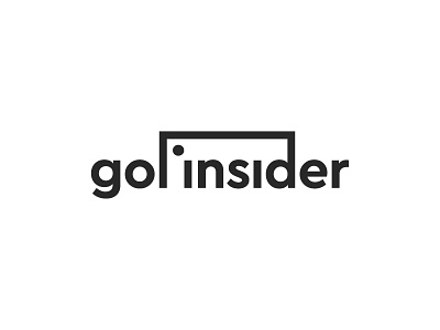 Gol Insider Logo ball football goal icon logo mark player simple soccer symbol