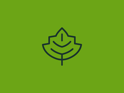 IVY green icon ivy leaf logo mark plant simple symbol