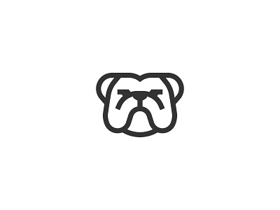 Bulldog animal bulldog dog icon logo mark symbol