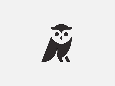 Owl Logo / No Sleep animal bird eyes fly icon logo mark minimal owl simple symbol