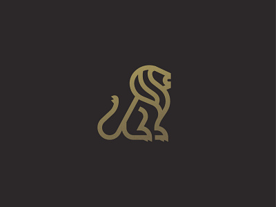 Gold Lion animal cat gold icon lion lion king logo mark symbol