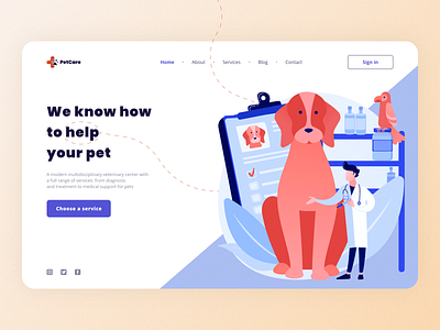 Veterinary clinic concept concept design figma ui web webdesign