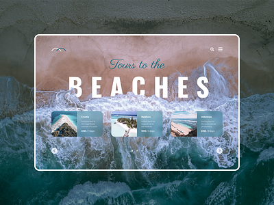 Tours to the beaches website concept beach concept design figma ui web webdesign website