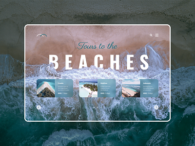 Tours to the beaches website concept