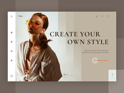 Website concept for a clothing shop