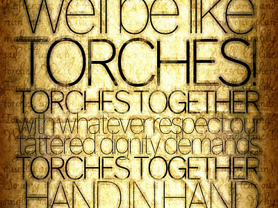We'll be like torches! mewithoutyou typography