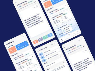 AnkiDroid | Redesign android anki app design education flashcard illustration learn logo mobile