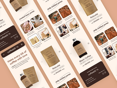 coffeebit | Coffee Store Mobile Ecommerce UI Design branding coffee design ecommerce menu shop ui web