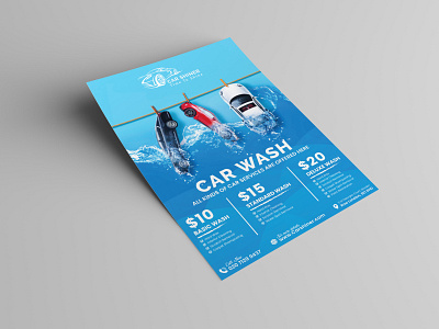 Car Wash Service Flyer brochure design business flyer cleaning service design flyer designs leaflet design poster