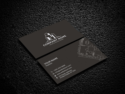 Real Estate Business Card Design Template business card business card design template design graphic design real estate business card