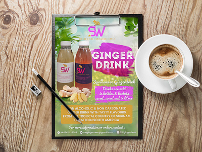 Ginger Drink Flyer Design