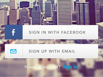 Signup Login Screen - Postmates button facebook login signin signup social