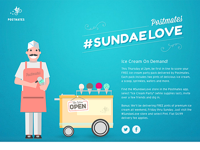 Sundae Love illustration marketing microsite promo