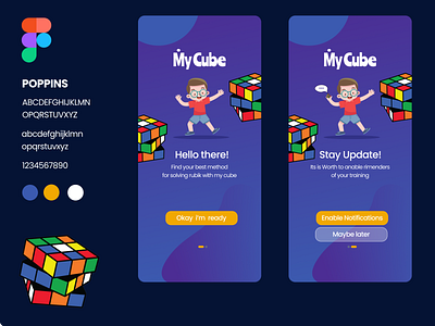 Rubik Cube On Boarding app design