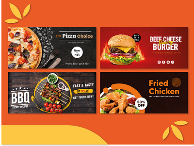 Food Banners ecommerce graphic design