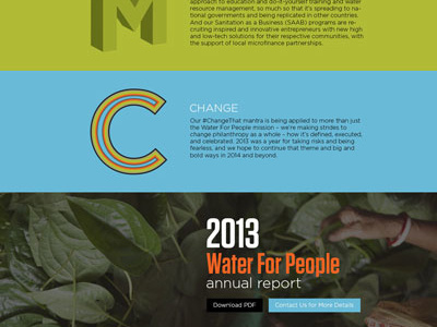 Water For People Annual Report Preview design report web