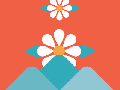 (Untitled) design flower illustration mountains