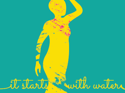 GIRLS design illustration nonprofit water