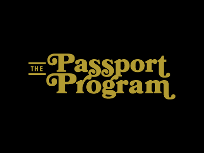 passport program play denver illustration logo