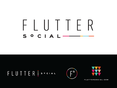 flutter logomark exploration brand logo modern social