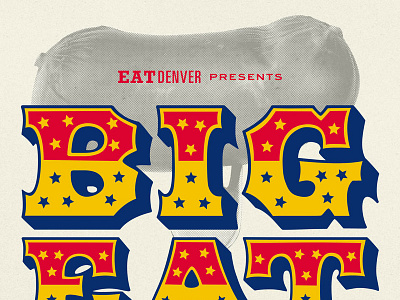 Big Eat 2 color denver explore food logo pattern