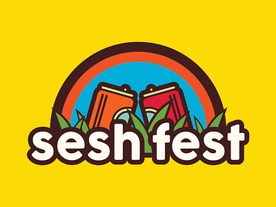 sesh fest 02 beer branding denver hop icon logo summer