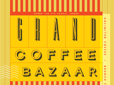 A Coffee Bazaar coffee denver local poster typography
