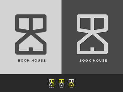 Book House Logo (or Book Home) branding design for sale logo logo book logo book home logo book house logo design logo home logo house logo inspiration