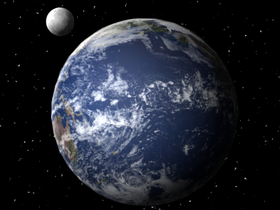 Earth & Moon earth globe moon orbit planet solar space