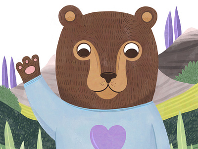 bear design illustration kids art kids books игрушка медведь