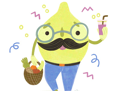 Mr. Lemon illustration kids art lemon лимонад