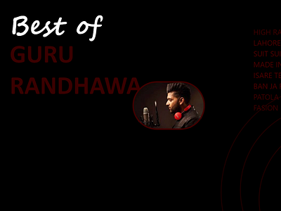 Best song of Guru Randhawa YouTube Thumbnails poster design