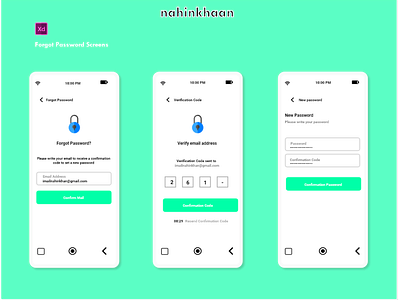 Forgot Pasword Screens by Nahin Khan on Dribbble
