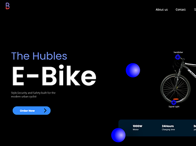 Cycle Landing Page design in Adobe XD