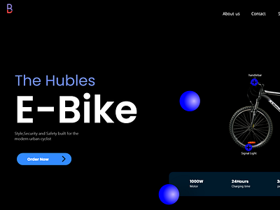 Cycle Landing Page design in Adobe XD