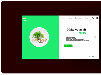 VEGES webpage landing design