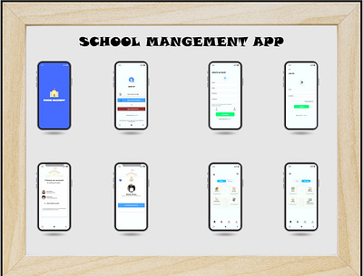 School Management app prototype design design icon ui ux vector