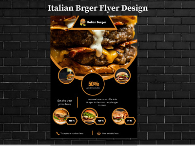 Italian Burger Flyer Design