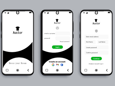 AUCTOR App Ui design