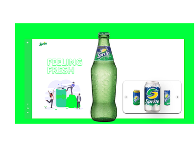 Sprite Fresh Feeling can split Animation ui-ux webpage Design animation branding design fresh sprite drinks graphic design icon illustration ui