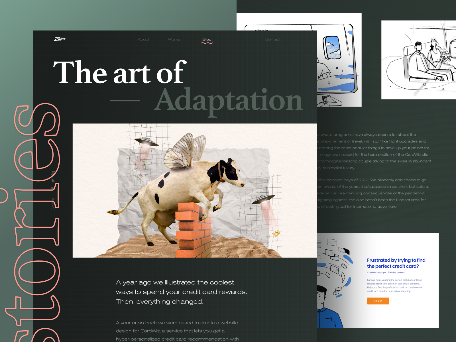 New Blog Article The Art of Adaptation by Andrew for Zajno on Dribbble