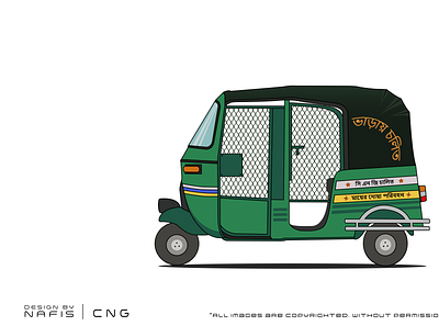 CNG art bangali bangladesh bd car design dhaka digital art flat illustration illustrator logo minimal vector vehicle