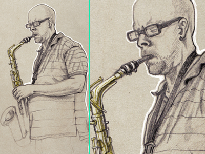 SAX drawing fine arts illustration saxophone