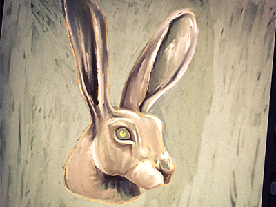 Rabbit drawing on iPad.