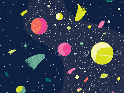 space illustration planets sky space space illustration stars vector