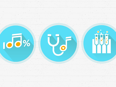 Icons for a music education advocacy website