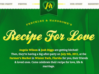 Recipe For Love website web website