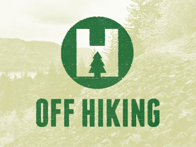 Off Hiking logo - v1 logo logotype typography
